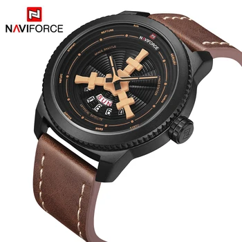 NAVIFORCE Top Mens Watches Naviforce Militray Sport Quartz Men Watch Leather Waterproof Male Wristwatches Relogio Masculino 9156
NAVIFORCE Top Mens Watches Naviforce Militray Sport Quartz Men Watch Leather Waterproof Male Wristwatches Relogio Masculino 9156