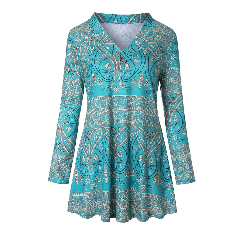 Wipalo Autumn Spring Women Long Sleeve Printing Tunic Top Female Casual V Neck Seven Colors Blouse Blusas S-2XL
Wipalo Autumn Spring Women Long Sleeve Printing Tunic Top Female Casual V Neck Seven Colors Blouse Blusas S-2XL