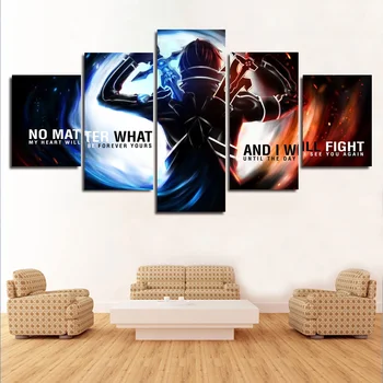 Sword Art Online Kirito Asuna Art Silk Poster Home Decor 5 Pieces Paintings Wall Art
Sword Art Online Kirito Asuna Art Silk Poster Home Decor 5 Pieces Paintings Wall Art