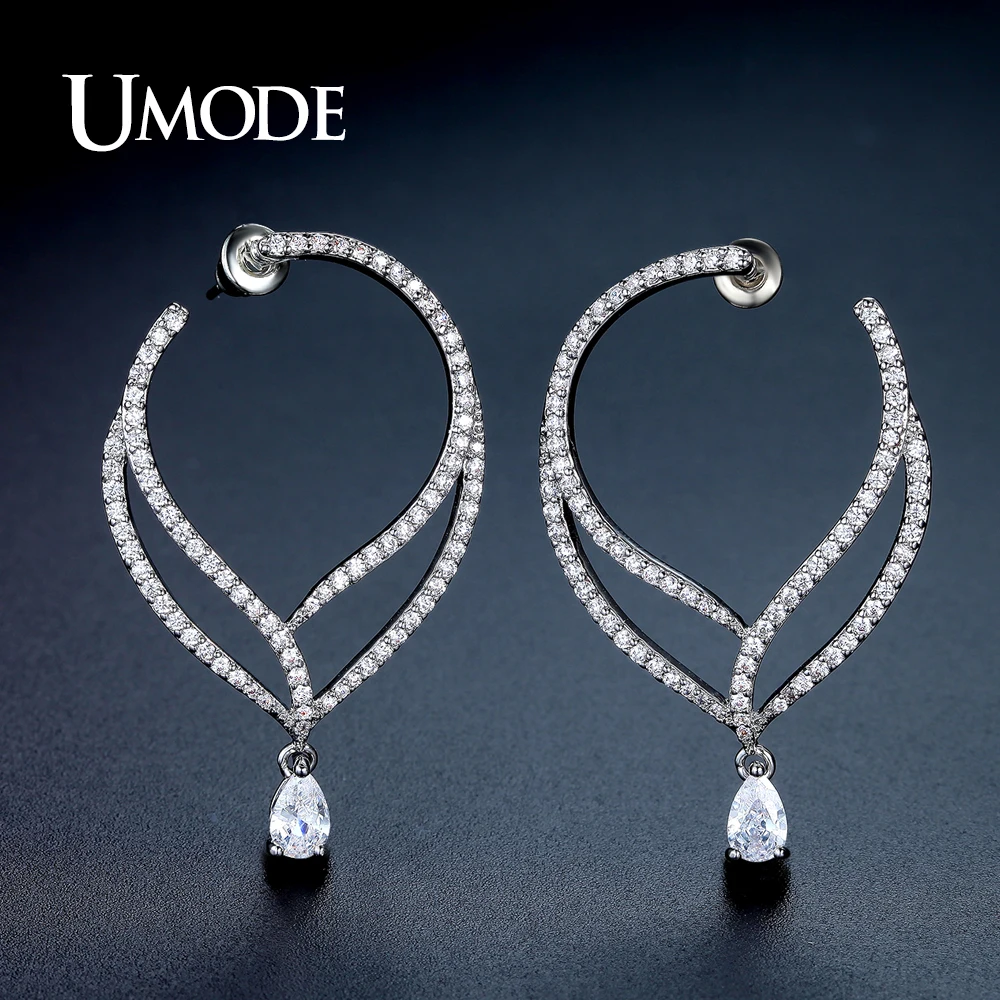 UMODE Cute Leaf Shape Big Drop Earrings for Women White Gold Color Party Wedding Jewelry Pendientes Mujer Christmas Gifts UE0318
UMODE Cute Leaf Shape Big Drop Earrings for Women White Gold Color Party Wedding Jewelry Pendientes Mujer Christmas Gifts UE0318