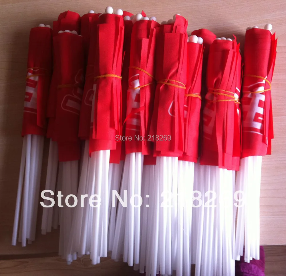 Custom Waving Stick Flags, Hand Flags, Customized company Logo banner, National flag, Small flag / 500pcs
Custom Waving Stick Flags, Hand Flags, Customized company Logo banner, National flag, Small flag / 500pcs