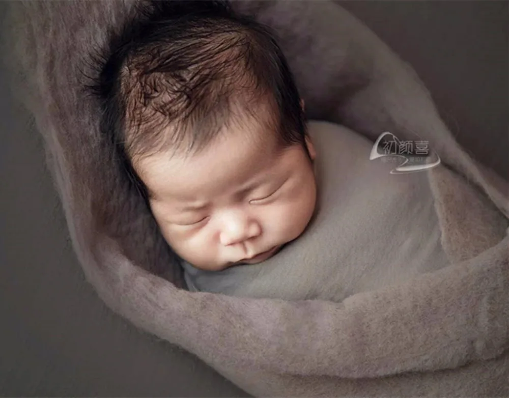 Wool Layer Fluffy Dream Prop Baby Merino Layer Felted Blanket Wool Felt Layer for Newborn Photography
