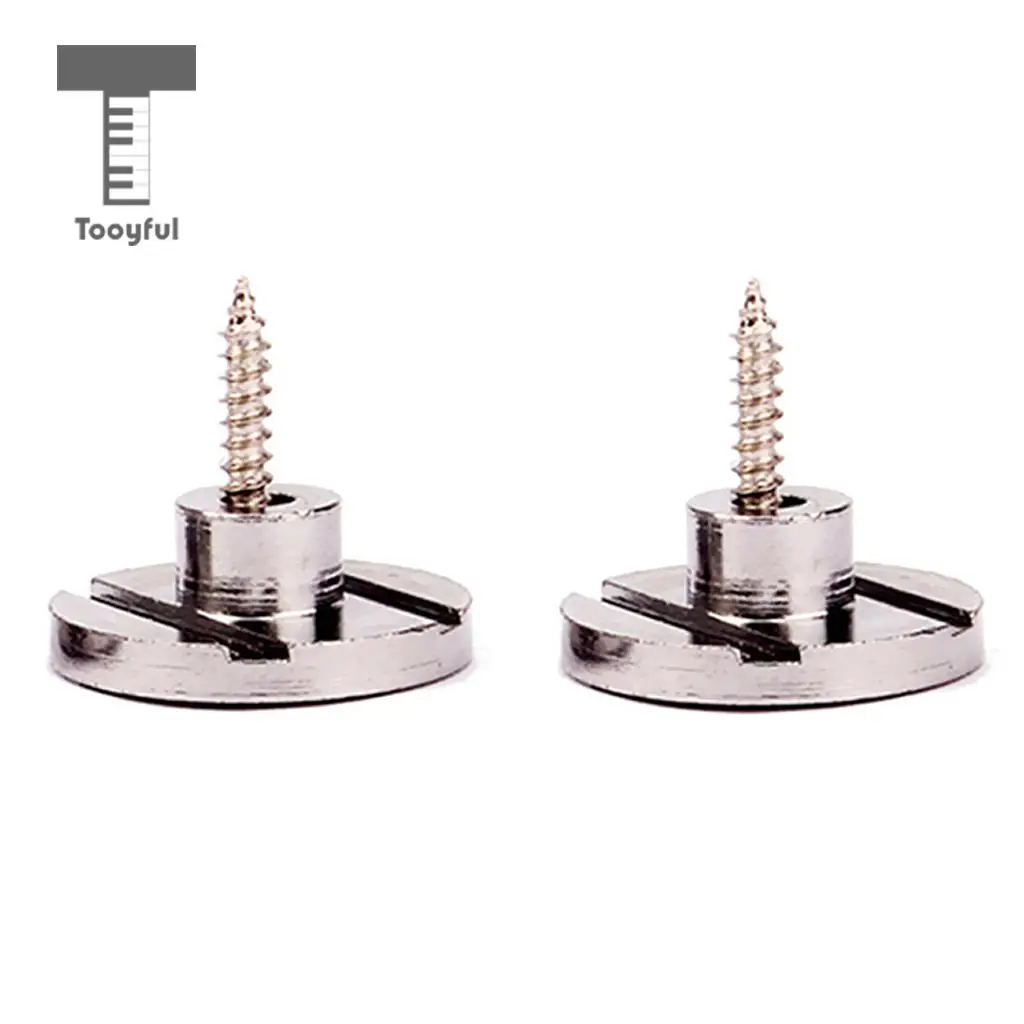 2pcs Steel Guitar String Trees Retainer Buckle Bass Accessory with Screw Guide for Electric Bass Guitar Parts Replacement Chrome