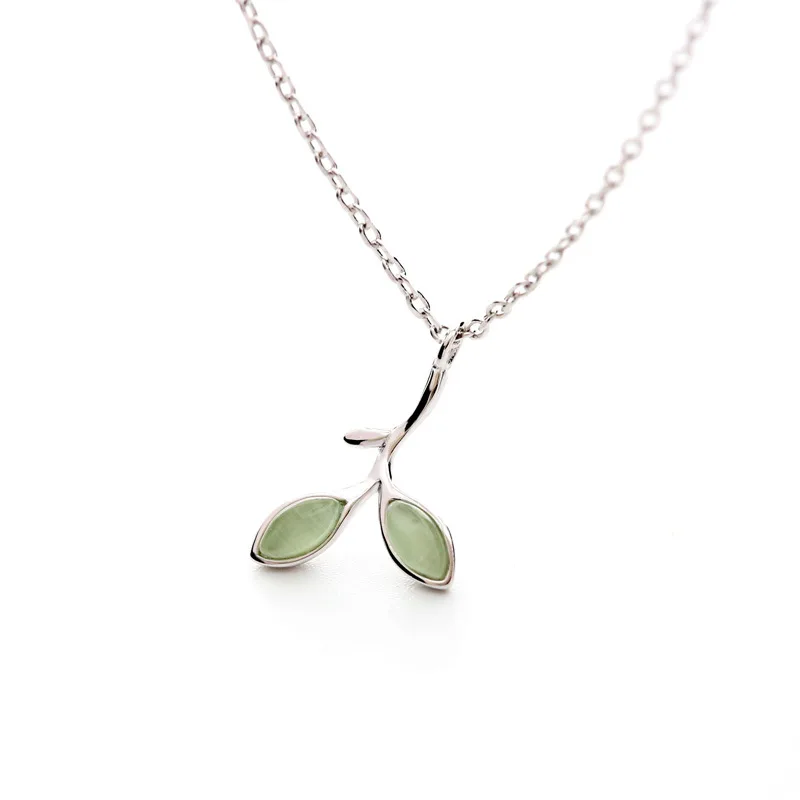 MloveAcc 100% Sterling Silver Opal Leaves Buds Necklaces & Pendants for Women Creative Fashion Collar Clavicle Jewelry
MloveAcc 100% Sterling Silver Opal Leaves Buds Necklaces & Pendants for Women Creative Fashion Collar Clavicle Jewelry