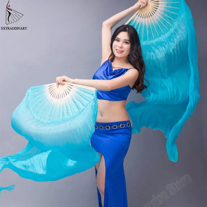 100% Silk Veils Belly Dance Stage Performance Props HandmadeHand Silk Fan 1 Pair Dancing Rainbow Children Adults 7 Colors
100% Silk Veils Belly Dance Stage Performance Props HandmadeHand Silk Fan 1 Pair Dancing Rainbow Children Adults 7 Colors