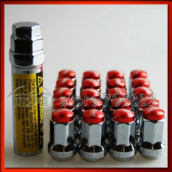 SPECIAL OFFER Hot Sale Anti-theft D1 Spec Aluminum Cap Steel Racing Wheel Bolts and Nuts Red P1.5
SPECIAL OFFER Hot Sale Anti-theft D1 Spec Aluminum Cap Steel Racing Wheel Bolts and Nuts Red P1.5
