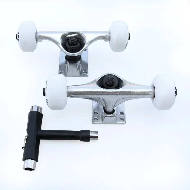 Wholesale 5inch Silver Skateboard Trucks Together With 52*30mm Skate Board 95A White Wheels ABEC-9 Bearings Skateboard Bridge
Wholesale 5inch Silver Skateboard Trucks Together With 52*30mm Skate Board 95A White Wheels ABEC-9 Bearings Skateboard Bridge