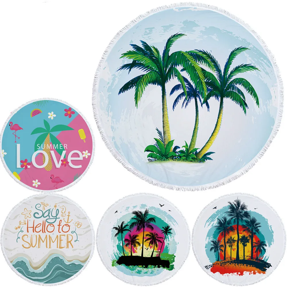 Palm Tree Green Leaves Round Beach Towel Colorful Printed Beach Blanket with Tassel Bath Towel for Adults Mat Serviette De Plag
Palm Tree Green Leaves Round Beach Towel Colorful Printed Beach Blanket with Tassel Bath Towel for Adults Mat Serviette De Plag