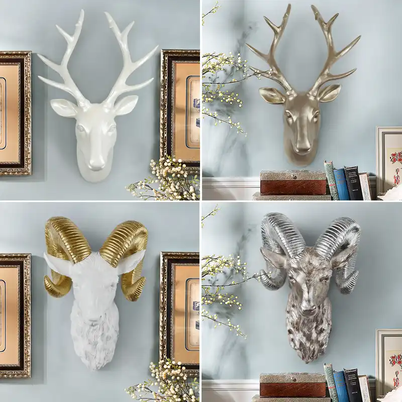 European Simulation Animal Decoration Deer Head Stereo Creative