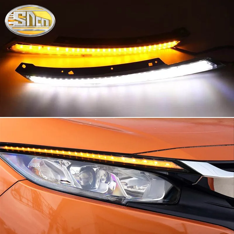 2PCS Car Headlight Eyebrow Decoration Dynamic Yellow Turn Signal DRL LED Daytime Running Light For Honda Civic 2016 2017 2018
2PCS Car Headlight Eyebrow Decoration Dynamic Yellow Turn Signal DRL LED Daytime Running Light For Honda Civic 2016 2017 2018