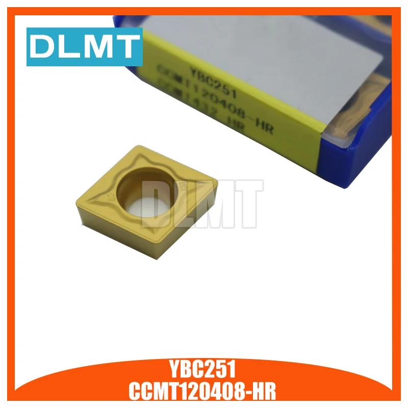10 шт./компл. CCMT 120408 рекламные поворотные твердосплавные вкладыши CCMT120408 HR YBC251