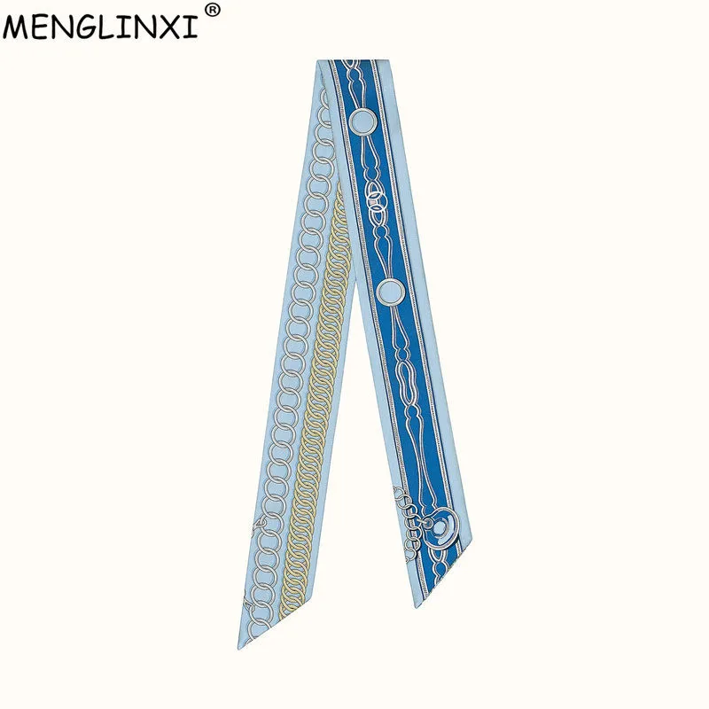 New Hot Skinny Scarf Chain Design Print Silk Scarf Women Bag Ribbons Head Scarves For Ladies Foulard Femme Hijab Hair Scarf
New Hot Skinny Scarf Chain Design Print Silk Scarf Women Bag Ribbons Head Scarves For Ladies Foulard Femme Hijab Hair Scarf