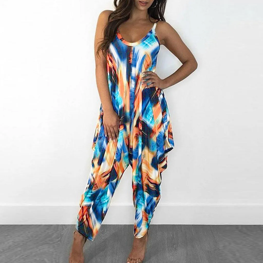 Summer Holiday Jumpsuit 2019 New Print Spaghetti Strap Harem pants Trousers sexy romper plus size for Women Overalls Streetwear
Summer Holiday Jumpsuit 2019 New Print Spaghetti Strap Harem pants Trousers sexy romper plus size for Women Overalls Streetwear
