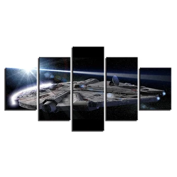 Canvas Poster Wall Art Framework Home Decor 5 Pieces Millennium Falcon Star Wars Pictures HD Prints Movie Paintings Living Room
Canvas Poster Wall Art Framework Home Decor 5 Pieces Millennium Falcon Star Wars Pictures HD Prints Movie Paintings Living Room