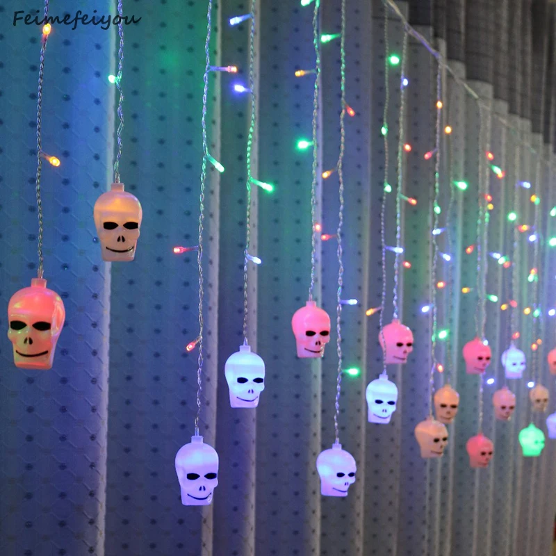 LYFS 3.5m 96 leds AC 110V 220V Skull And Crossbones Fairy Lights LED Curtain String Lights Indoor Christmas Party Decoration
LYFS 3.5m 96 leds AC 110V 220V Skull And Crossbones Fairy Lights LED Curtain String Lights Indoor Christmas Party Decoration