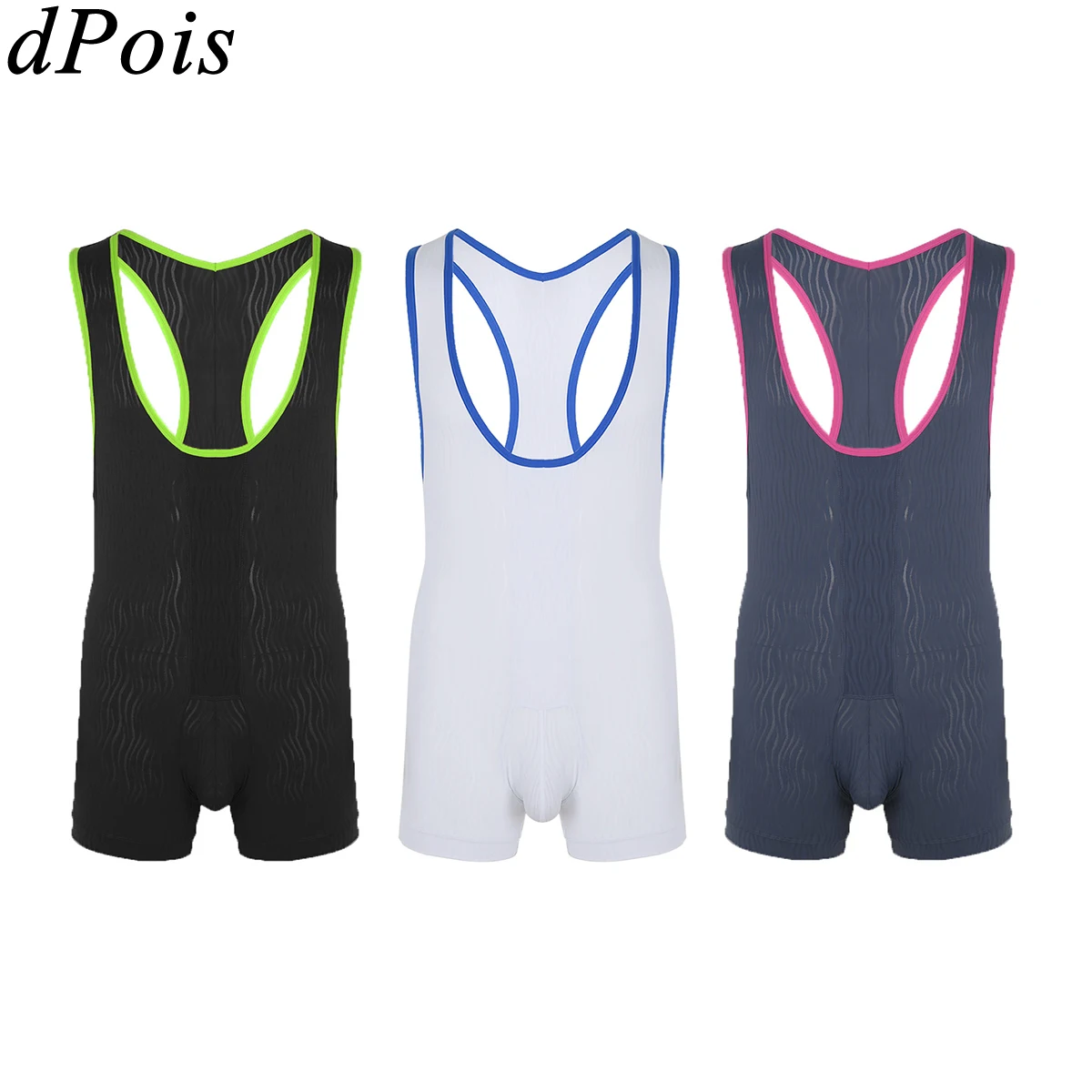 Men Stretchy One Piece Siwmsuit Breathable Mesh Playsuit Sleeveless Pouch Bulge Gymnastics Leotard Bodysuit Wrestling Singlet
Men Stretchy One Piece Siwmsuit Breathable Mesh Playsuit Sleeveless Pouch Bulge Gymnastics Leotard Bodysuit Wrestling Singlet