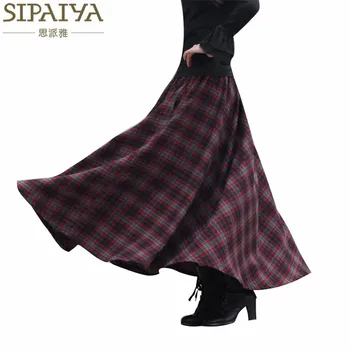 2017 New Fashion 50s Vintage Retro Wool Maxi Skirt Pleated Plaid Autumn Winter Skirt Women Saias Longa
2017 New Fashion 50s Vintage Retro Wool Maxi Skirt Pleated Plaid Autumn Winter Skirt Women Saias Longa