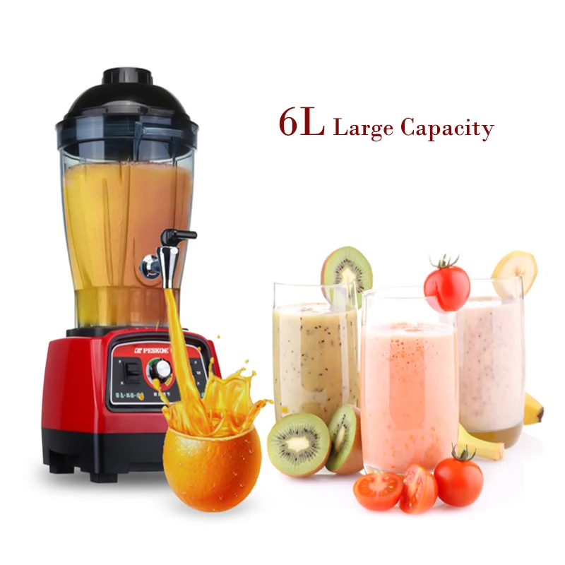 Commercial Large Capacity Blender 6L Vegetable Fruit Mixing Machine 2800w Food Mixer High Speed Foodprocessor
Commercial Large Capacity Blender 6L Vegetable Fruit Mixing Machine 2800w Food Mixer High Speed Foodprocessor