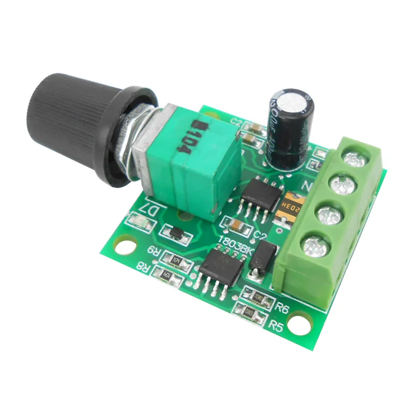 Miniature PWM speed controller DC motor 0~100% adjustable drive module input 2A DC1.8-12V
Miniature PWM speed controller DC motor 0~100% adjustable drive module input 2A DC1.8-12V