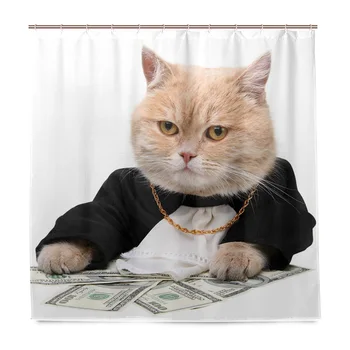 Funny Cat Counts Money Shower Curtain Waterproof Eco-Friendly Polyester Fabric Curtains for Bathroom Rideau De Douche
Funny Cat Counts Money Shower Curtain Waterproof Eco-Friendly Polyester Fabric Curtains for Bathroom Rideau De Douche