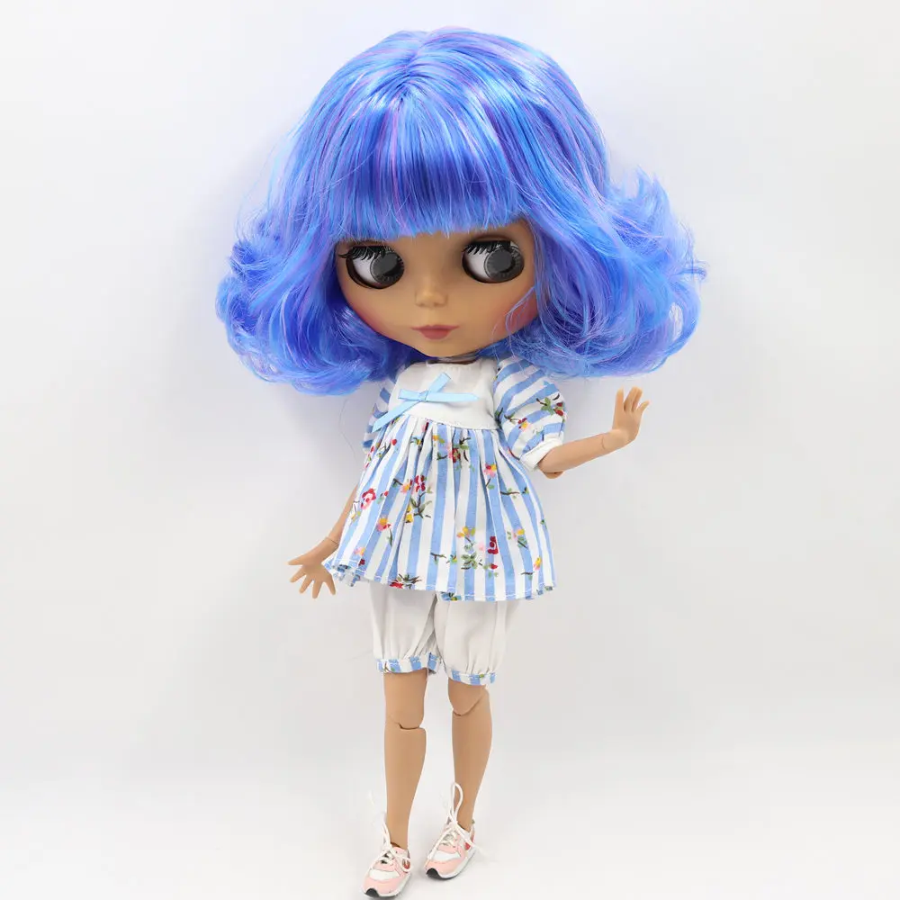ICY Nude Blyth Doll No.BL7216/6208 Shining Blue hair Black Matte face Joint body 1/6 bjd
ICY Nude Blyth Doll No.BL7216/6208 Shining Blue hair Black Matte face Joint body 1/6 bjd