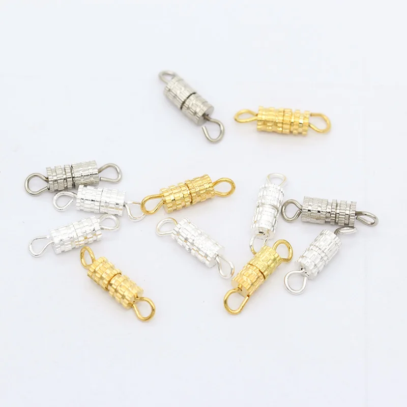 30p 4x14mm Silver Gold Plated Column Barrel Swivel Screw Clasps Connector End Tips DIY Necklace Bracelet jewelry findings Buckle
30p 4x14mm Silver Gold Plated Column Barrel Swivel Screw Clasps Connector End Tips DIY Necklace Bracelet jewelry findings Buckle
