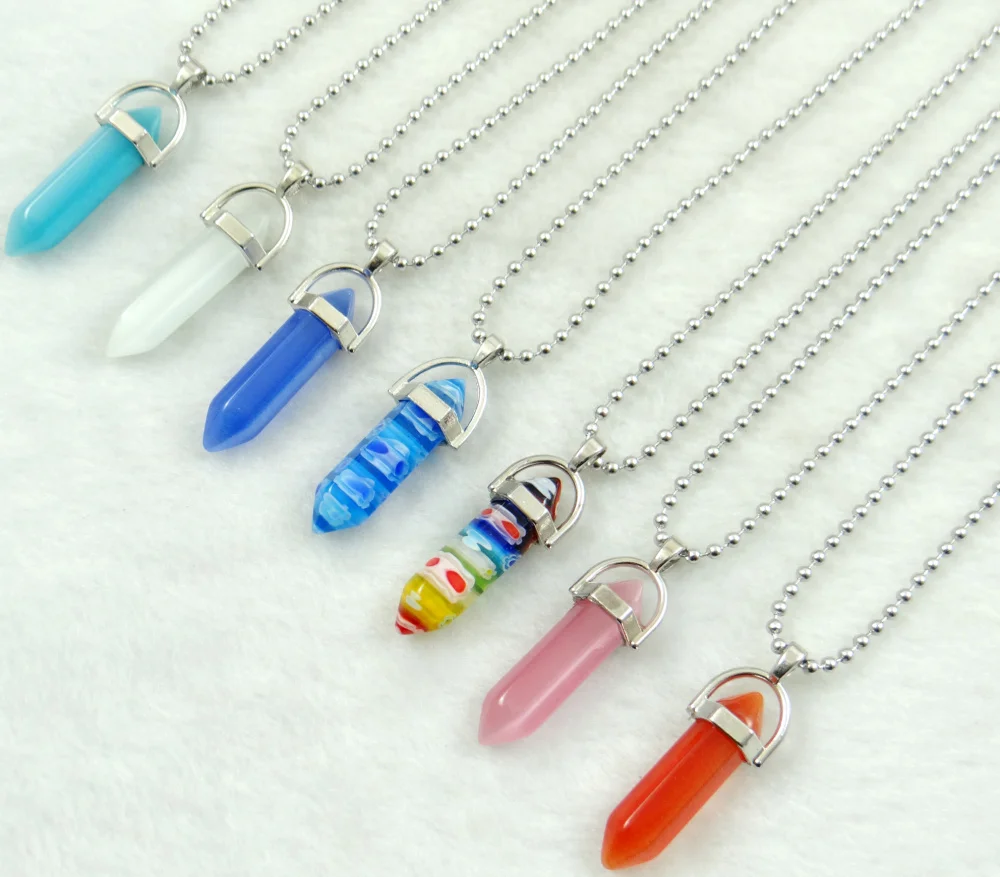 Wholesale Colored glass flower Hexagonal Column beads Pendants stainless steel Necklace for women Fashion Jewelry Free shipping
Wholesale Colored glass flower Hexagonal Column beads Pendants stainless steel Necklace for women Fashion Jewelry Free shipping