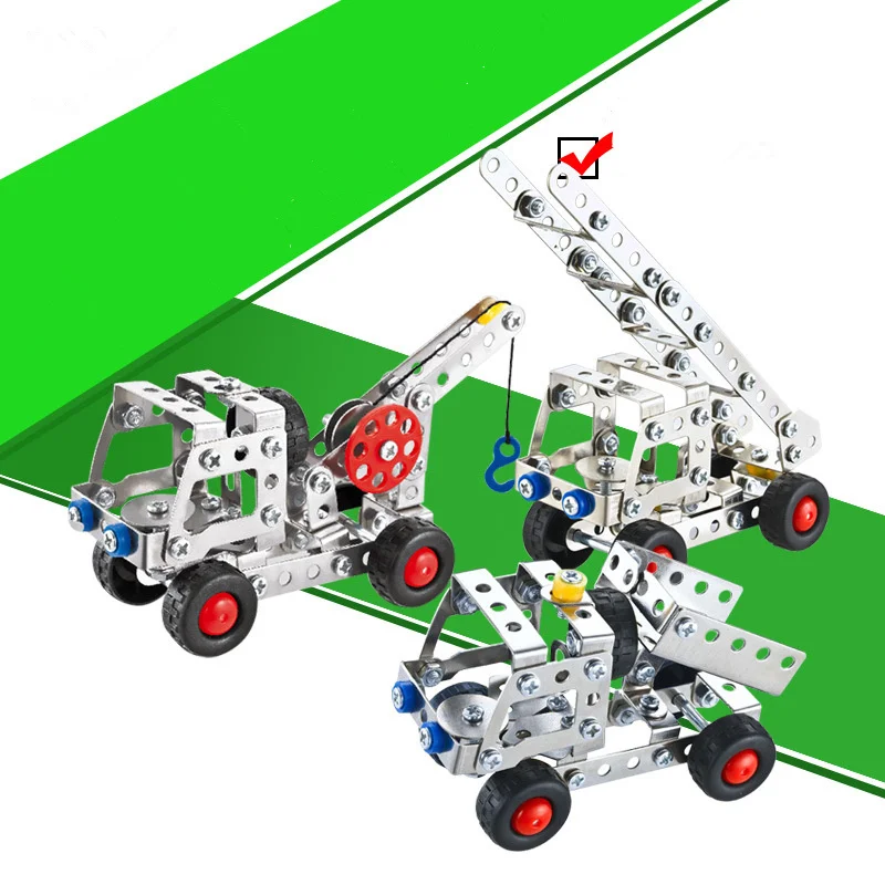 Supply Metal Assembly Engineering Vehicle Alloy Building Blocks Model Children Puzzle Toys Wholesale | Игрушки и хобби