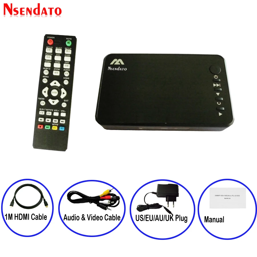 Mini Full HD Media multimedia Player Autoplay 1080P USB External HDD SD U Disk Media Player With HDMI Cable VGA AV FOR MKV RMVB
Mini Full HD Media multimedia Player Autoplay 1080P USB External HDD SD U Disk Media Player With HDMI Cable VGA AV FOR MKV RMVB