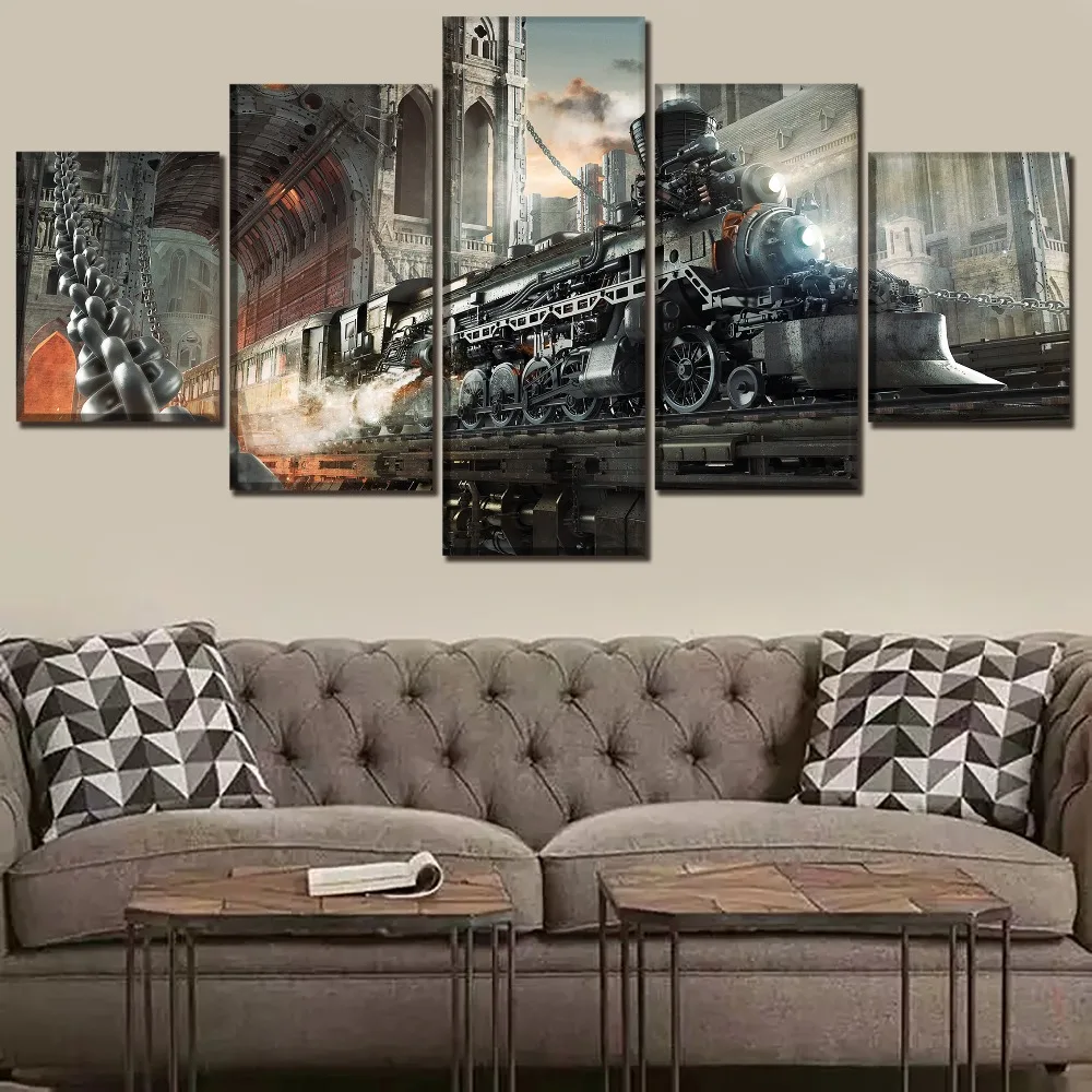 5 pieces HD print poster canvas art print painting 5 pieces steampunk retro train home decoration painting
5 pieces HD print poster canvas art print painting 5 pieces steampunk retro train home decoration painting