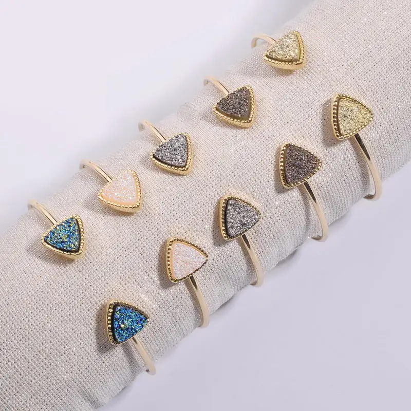 ZWPON 2018 New Gold Triangle Resin Druzy Adjustable Bangles Bracelets for Women Famous Designer Jewelry Luxury Fashion Bracelets
ZWPON 2018 New Gold Triangle Resin Druzy Adjustable Bangles Bracelets for Women Famous Designer Jewelry Luxury Fashion Bracelets