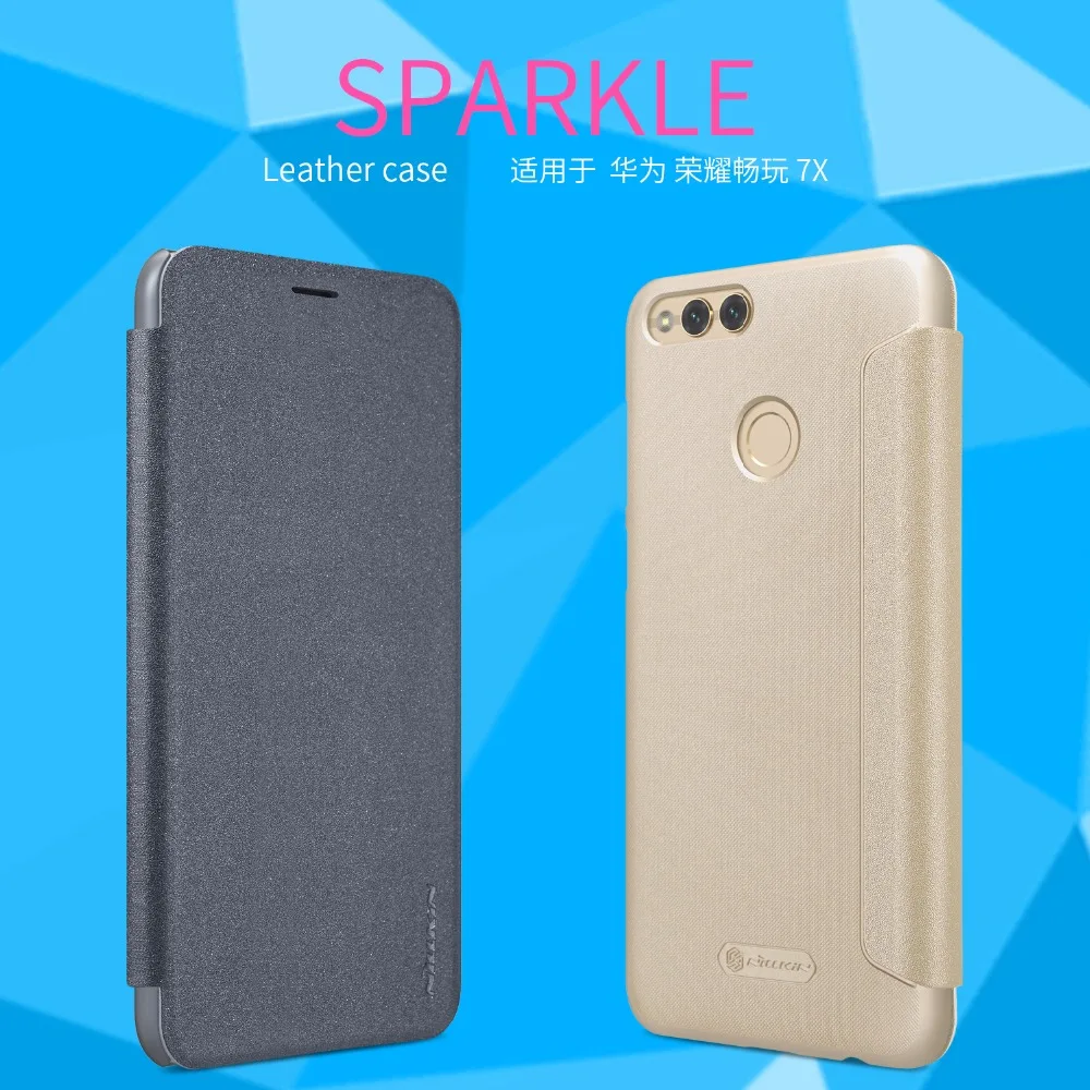 SFor Huawei Honor 7X Honor7X case NILLKIN Sparkle super thin flip cover leather case For Huawei Honor 7X with Retailed Package
SFor Huawei Honor 7X Honor7X case NILLKIN Sparkle super thin flip cover leather case For Huawei Honor 7X with Retailed Package
