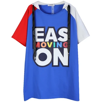 Short Sleeve Feminine T-shirts for Summer 2018 New Loose Letter Printed Students Hooded Pullovers Tops All-match Women's Tshirts
Short Sleeve Feminine T-shirts for Summer 2018 New Loose Letter Printed Students Hooded Pullovers Tops All-match Women's Tshirts