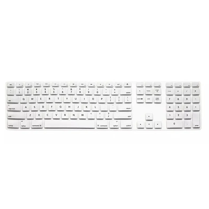 Silicone Thin Keyboard Skin Cover Protector With Numeric Keypad For Apple iMac White
Silicone Thin Keyboard Skin Cover Protector With Numeric Keypad For Apple iMac White
