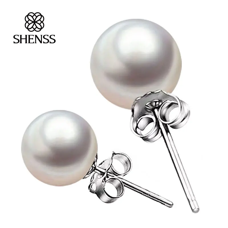 SHENSS Shell Pearl Stud wedding Earrings 3mm-12mm Size 925 Sterling Silver Earring For Women Fashion Classical Style
SHENSS Shell Pearl Stud wedding Earrings 3mm-12mm Size 925 Sterling Silver Earring For Women Fashion Classical Style