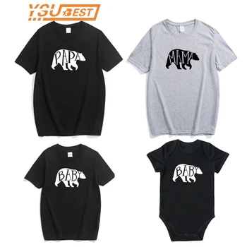 Cotton Mom Dad T-shirt Newborn Baby Girl Boy Clothes Tops Bodysuit Cute Bear Outfits Family Matching Outfits Summer Clothing
Cotton Mom Dad T-shirt Newborn Baby Girl Boy Clothes Tops Bodysuit Cute Bear Outfits Family Matching Outfits Summer Clothing
