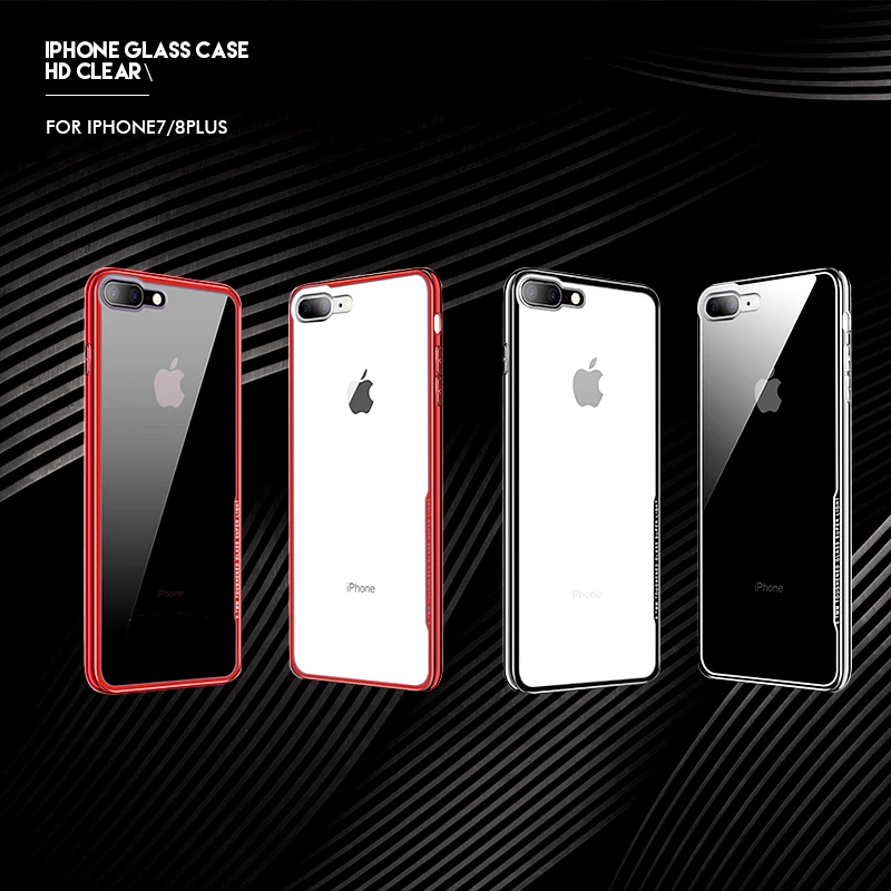 NYFundas Luxury Plating Clear Case For iphone 6 6s 7 8 X 10 Fundas Capa Cases on ist Mirror Tempered Glass Back Cover Accessory (3)