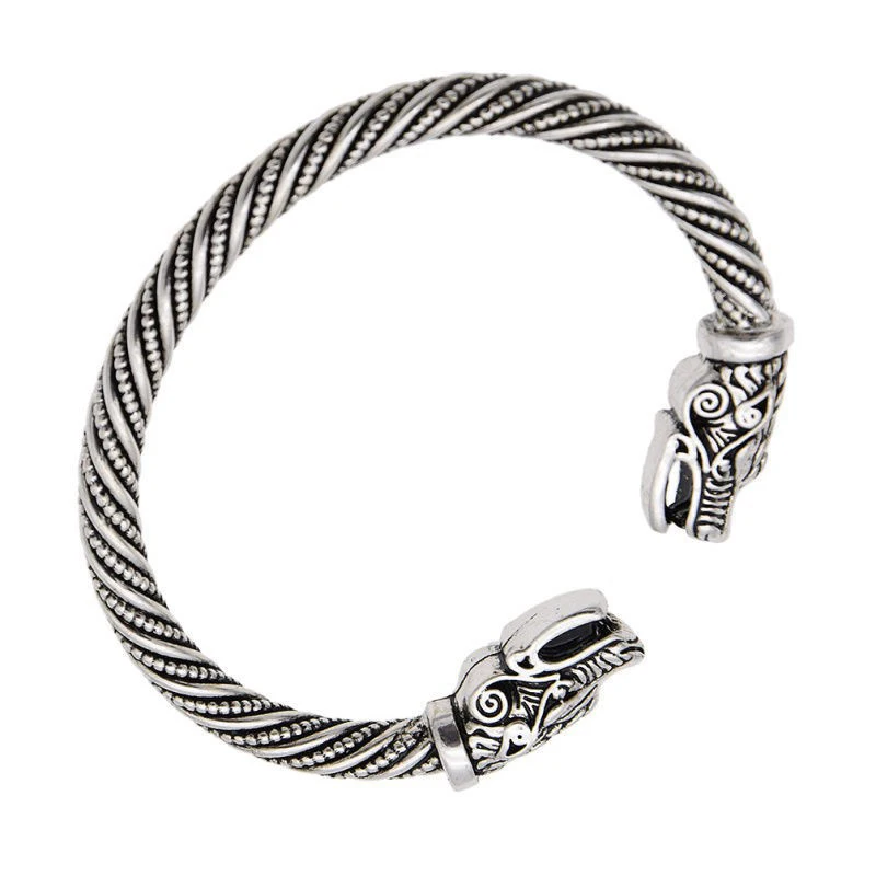

Teen Wolf Head Bracelet Indian Jewelry Fashion Accessories Viking Bracelet Men Wristband Cuff Bracelets For Women Bangles Gifts