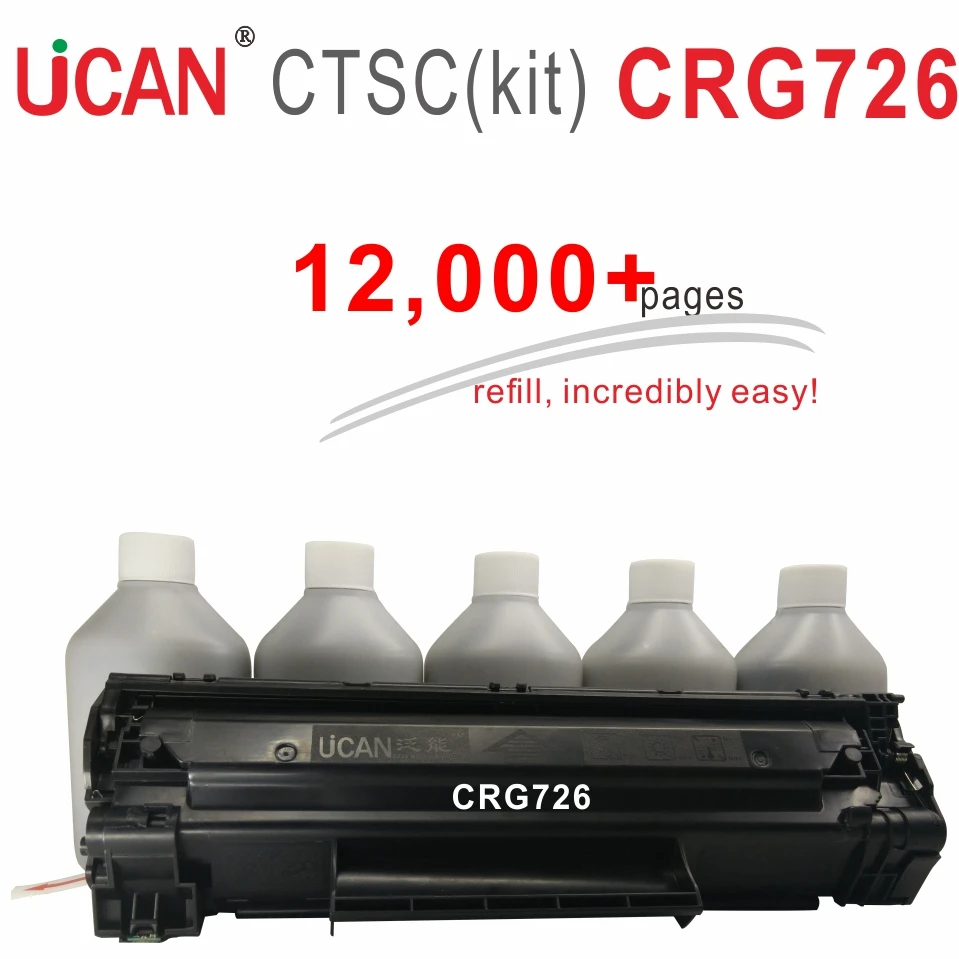 Фото CRG 726 CRG726 для Canon LBP 6200d 6230 6230d Картридж принтера UCAN CTSC kit 12000 страниц Китай Патент
