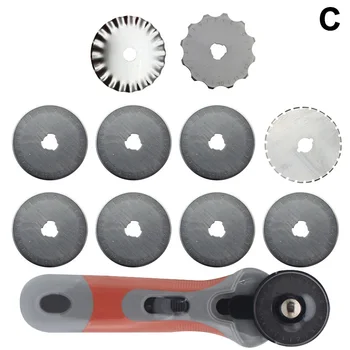 45mm Rotary Fabric Cutter with Different Shapes Extra Blades for Quilting Sewing YU-Home
45mm Rotary Fabric Cutter with Different Shapes Extra Blades for Quilting Sewing YU-Home