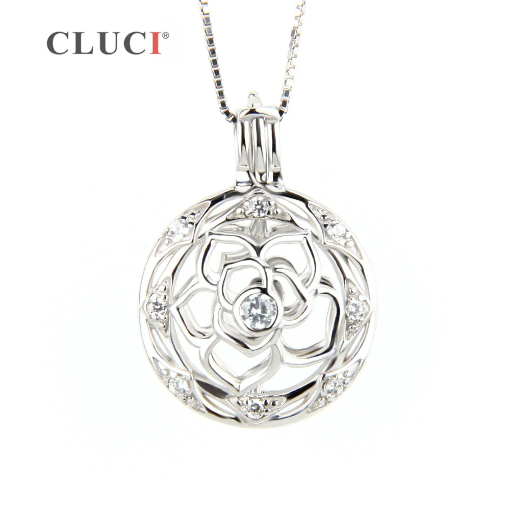 CLUCI 925 Silver Women Pearl Pendant Charms Beautiful Flower Shaped Pendant Silver 925 Zircon Pearl Locket Cages
CLUCI 925 Silver Women Pearl Pendant Charms Beautiful Flower Shaped Pendant Silver 925 Zircon Pearl Locket Cages