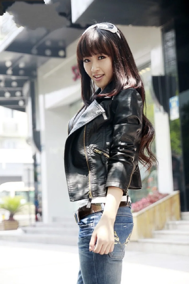 2018 Autumn Women Black Slim Cool Lady PU Leather Jackets Sweet Female Zipper Faux Femme Outwear Coat Plus Size
2018 Autumn Women Black Slim Cool Lady PU Leather Jackets Sweet Female Zipper Faux Femme Outwear Coat Plus Size