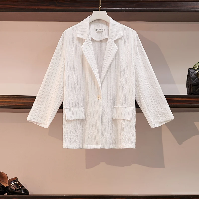 Plus size Suits Blazer for women 2019 Thin Suncreen Stripe Women Suits Blazer 2019 Chic Fashion Plus Size Autumn Women Coat 4XL
Plus size Suits Blazer for women 2019 Thin Suncreen Stripe Women Suits Blazer 2019 Chic Fashion Plus Size Autumn Women Coat 4XL