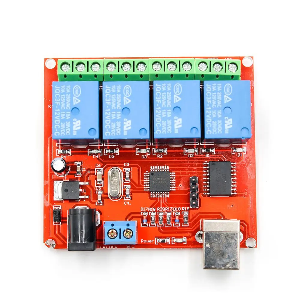 4-Channel 12V Computer Usb Control Switch Free Drive Relay Module Pc Intelligent Controller
4-Channel 12V Computer Usb Control Switch Free Drive Relay Module Pc Intelligent Controller