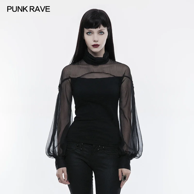 Punk Rave Casual Cotton Hollow Out Perspective Victorian Black Gothic Sexy Women T-Shirt
Punk Rave Casual Cotton Hollow Out Perspective Victorian Black Gothic Sexy Women T-Shirt