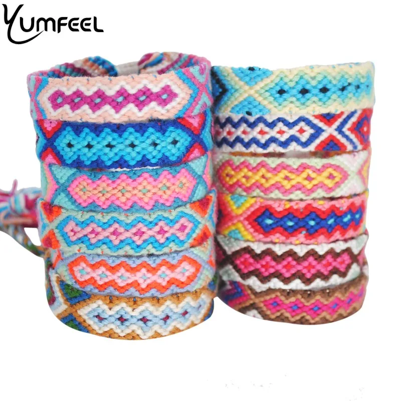 Yumfeel Bohemian Vintage Braided Bracelets Mixed Lot Colorful Cotton Cord Hand Weave Bracelet 12pcs/Lot Jewelry Gifts Women Men
Yumfeel Bohemian Vintage Braided Bracelets Mixed Lot Colorful Cotton Cord Hand Weave Bracelet 12pcs/Lot Jewelry Gifts Women Men