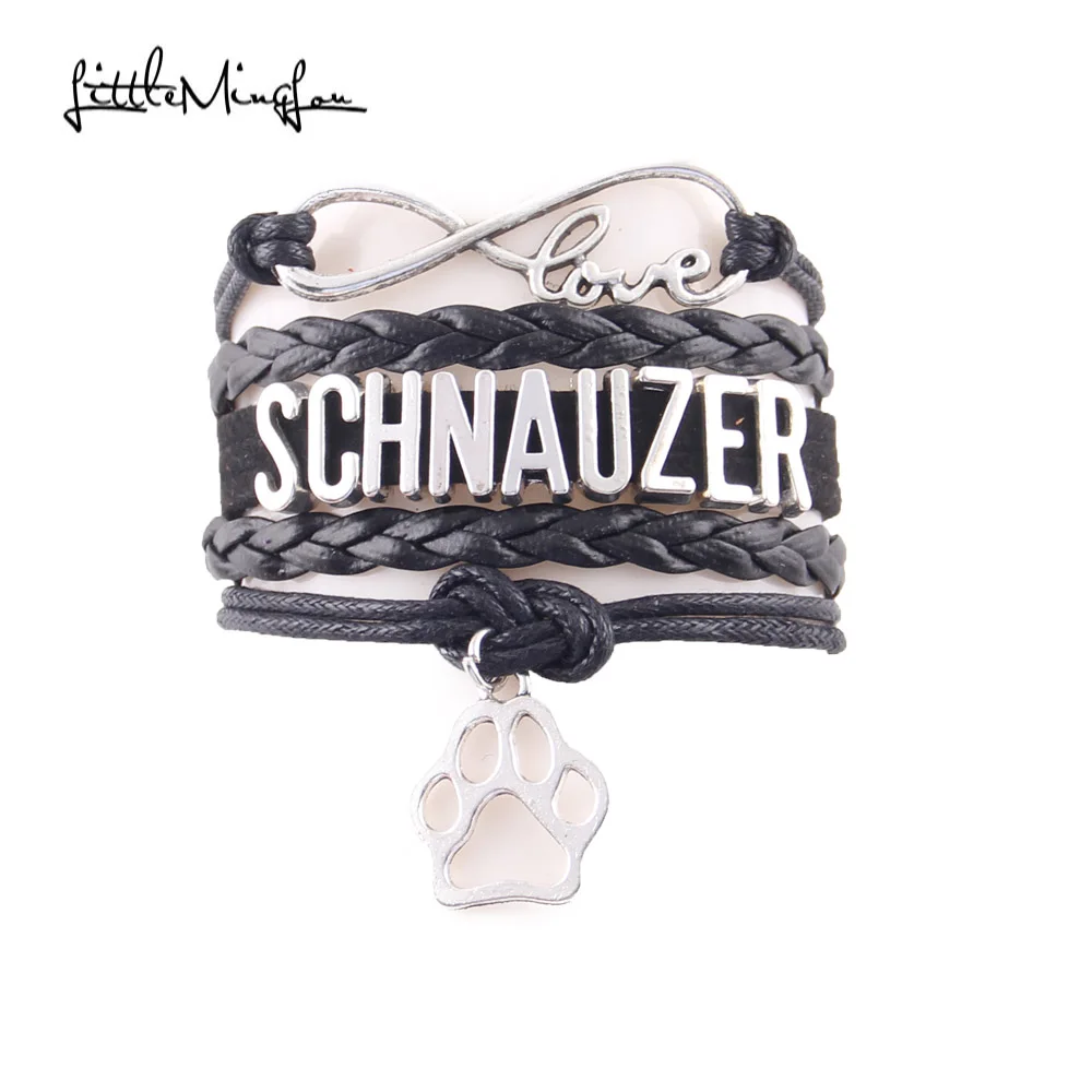 Little Minglou Infinity Love SCHNAUZER bracelet dog pet paw charm leather wrap men bracelets & bangles for women jewelry
Little Minglou Infinity Love SCHNAUZER bracelet dog pet paw charm leather wrap men bracelets & bangles for women jewelry