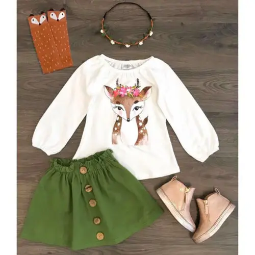 Emmababy 2PCS Toddler Kids Baby Girl clothes Xmas Deer Tops +Skirts Autumn Outfit Clothes set
Emmababy 2PCS Toddler Kids Baby Girl clothes Xmas Deer Tops +Skirts Autumn Outfit Clothes set