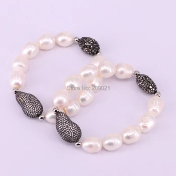 5Pcs Micro Pave Cz Connector Beads with Natural White Pearl Beaded Bracelet Handmade Fashion Bracelets for Women
5Pcs Micro Pave Cz Connector Beads with Natural White Pearl Beaded Bracelet Handmade Fashion Bracelets for Women