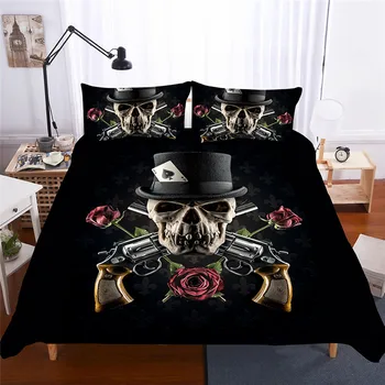 Rose skull duvet cover with pillowcase 3pcs luxury bedding set 3D bed set flowers bedclothes AU US size Best gift free shipping
Rose skull duvet cover with pillowcase 3pcs luxury bedding set 3D bed set flowers bedclothes AU US size Best gift free shipping